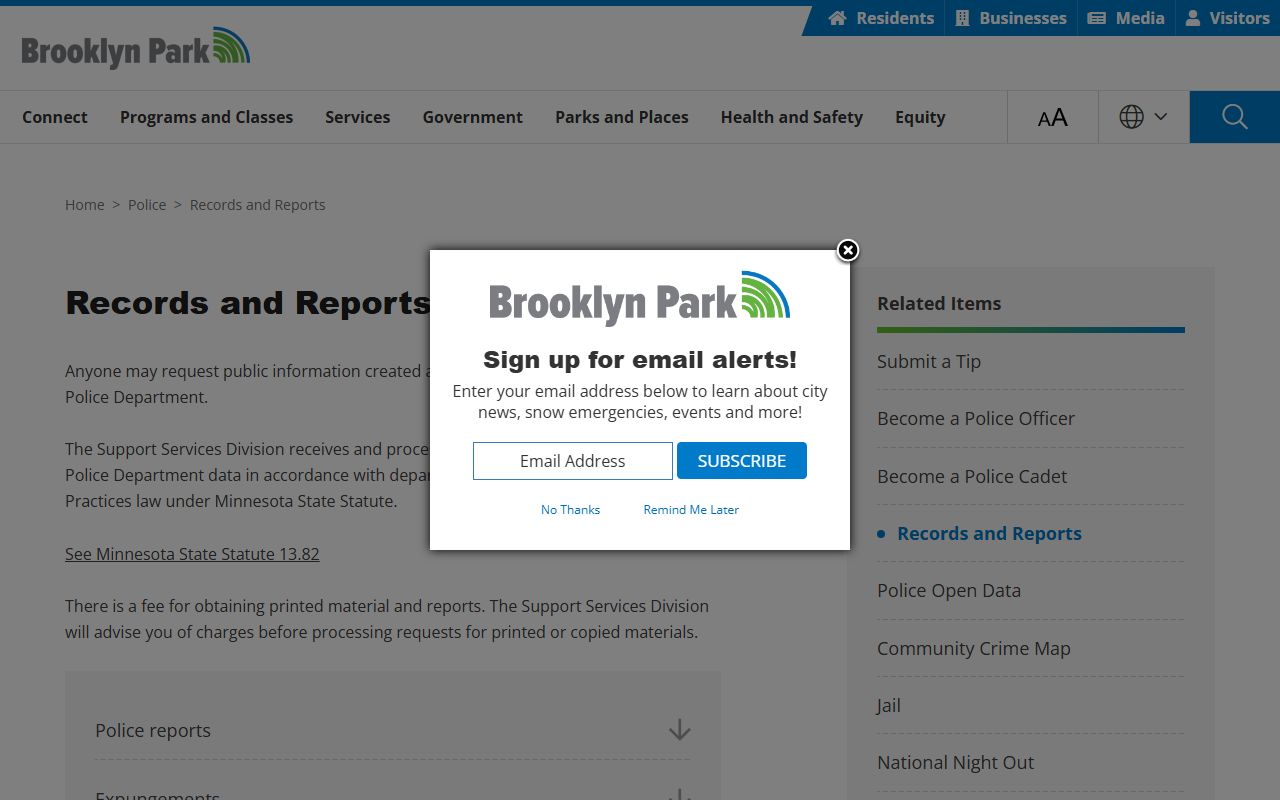 Brooklyn Park Jail Mugshots