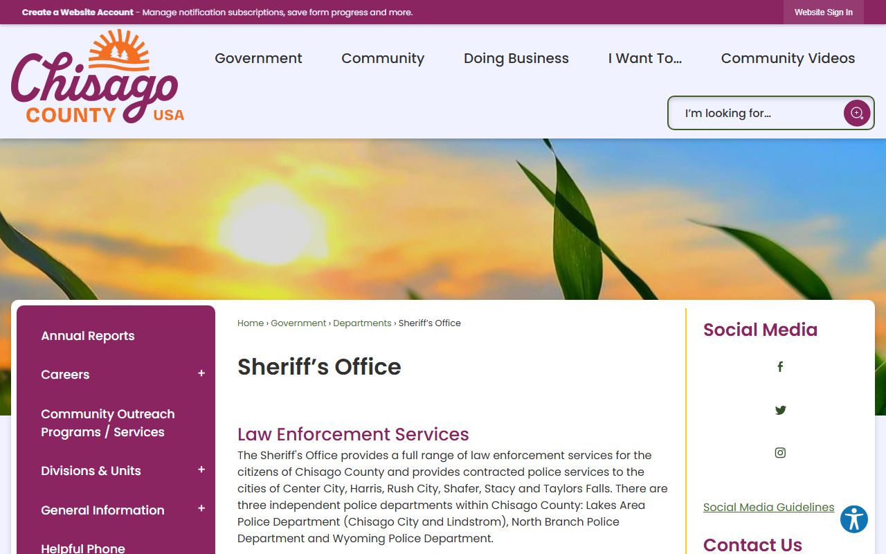 Chisago County Jail Mugshots - Sheriff's Office