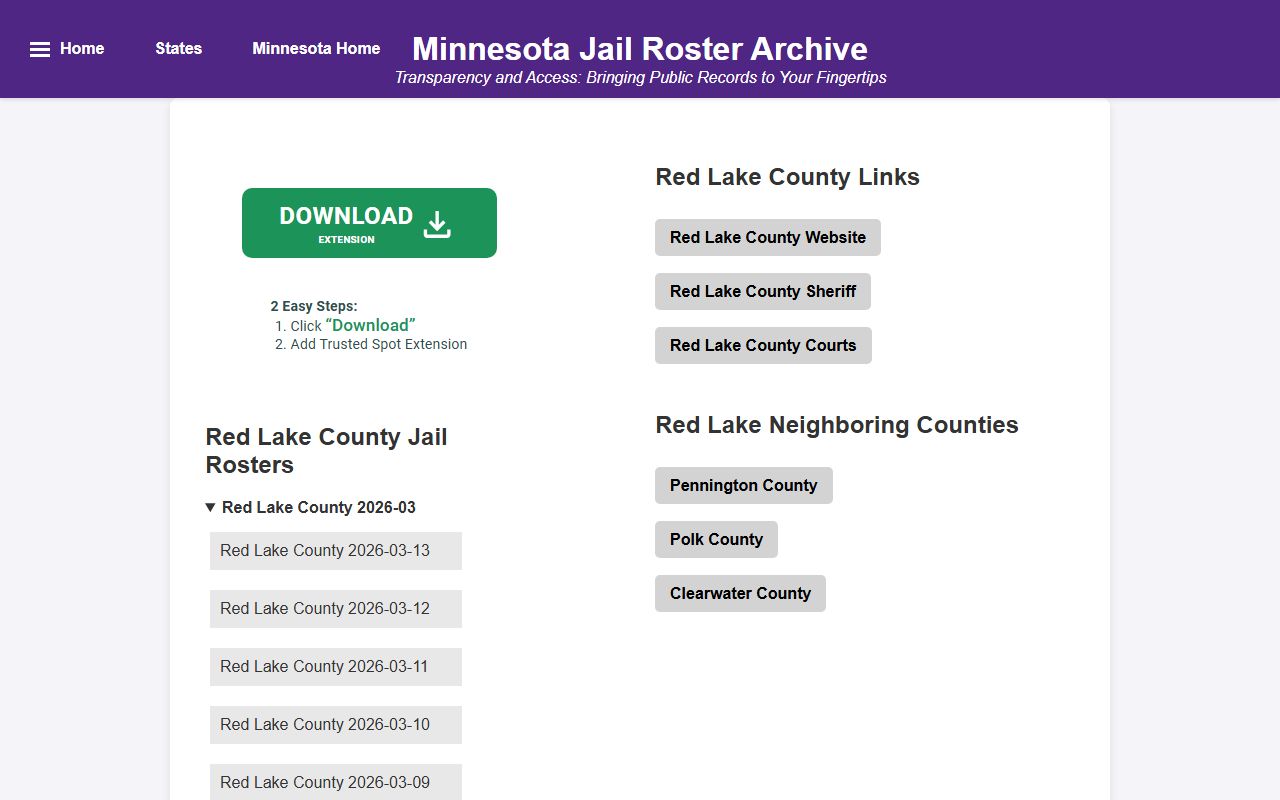 Red Lake County Jail Mugshots